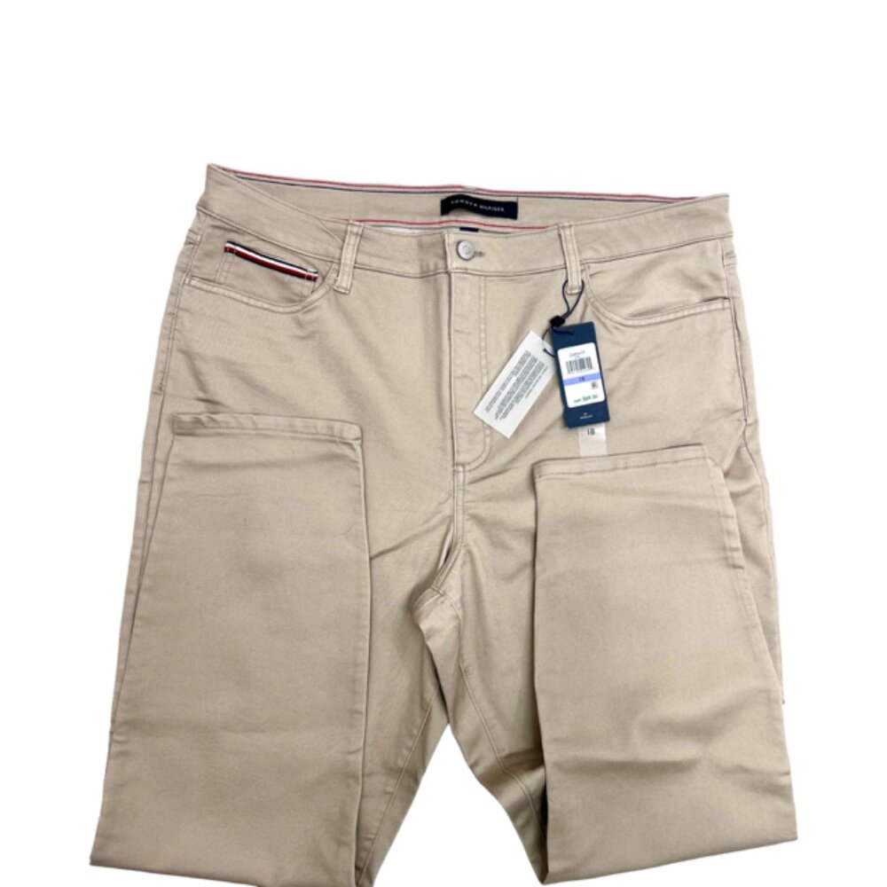 New Tag-Tommy Hilfiger women's pants khaki chino ankle-length pants size 18